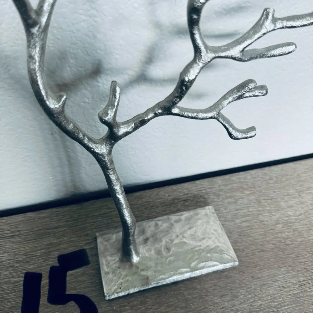 Threshold Silver Metal Jewelry Tree Display Stand